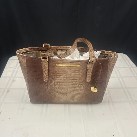 Brahmin Croc Embossed Handbag - Picture 4 of 5